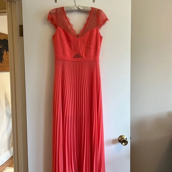 BCBGMaxAzria pleated maxi dress